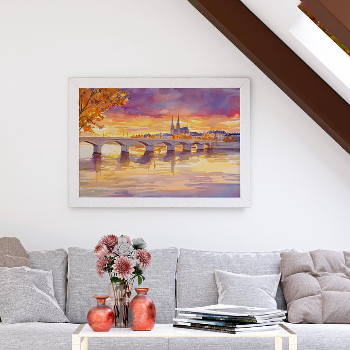 Bordeaux watercolor poster Wall Art Bordeaux Wall Hanging Home Décor Bordeaux Gift Art Lovers France Wall Art