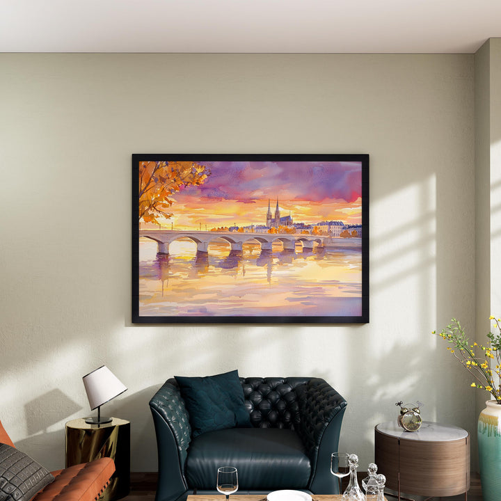 Bordeaux watercolor poster Wall Art Bordeaux Wall Hanging Home Décor Bordeaux Gift Art Lovers France Wall Art