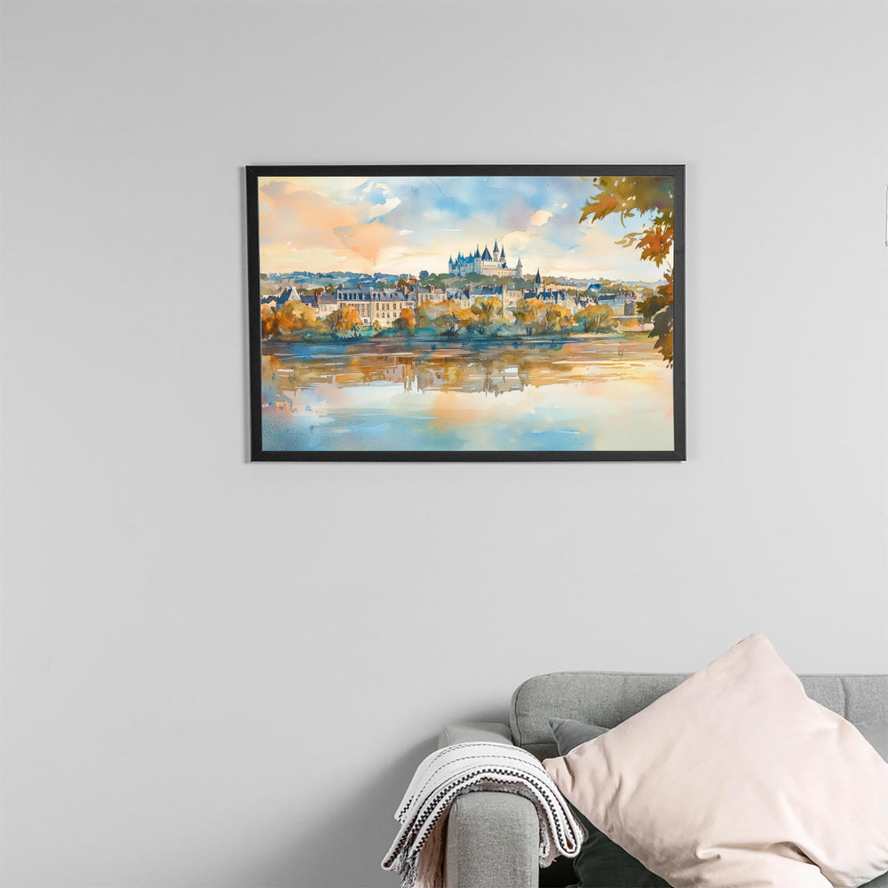 Angers watercolor poster Wall Art Angers Wall Hanging Home Décor Angers Gift Art Lovers France Wall Art