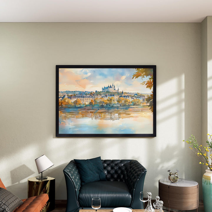 Angers watercolor poster Wall Art Angers Wall Hanging Home Décor Angers Gift Art Lovers France Wall Art