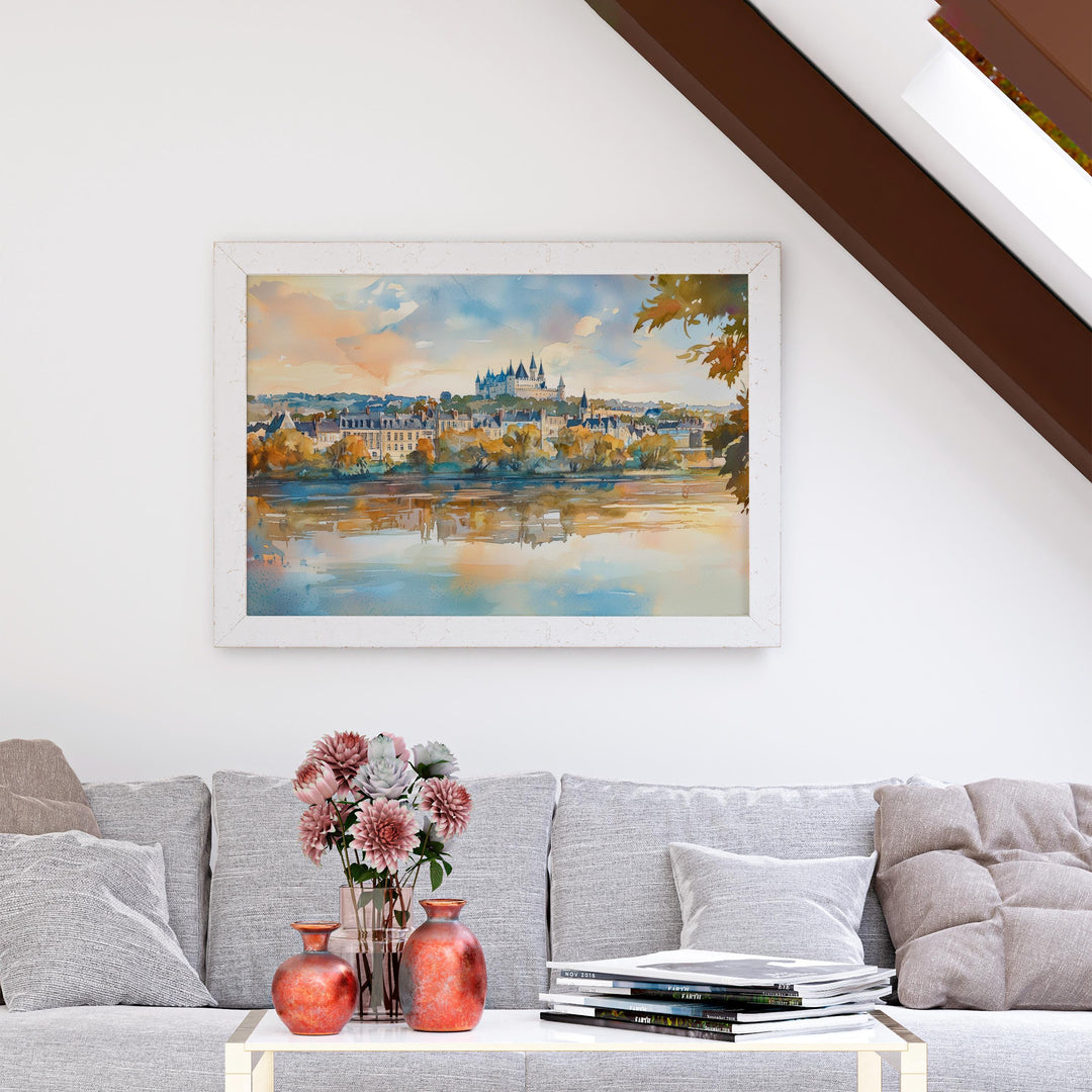 Angers watercolor poster Wall Art Angers Wall Hanging Home Décor Angers Gift Art Lovers France Wall Art
