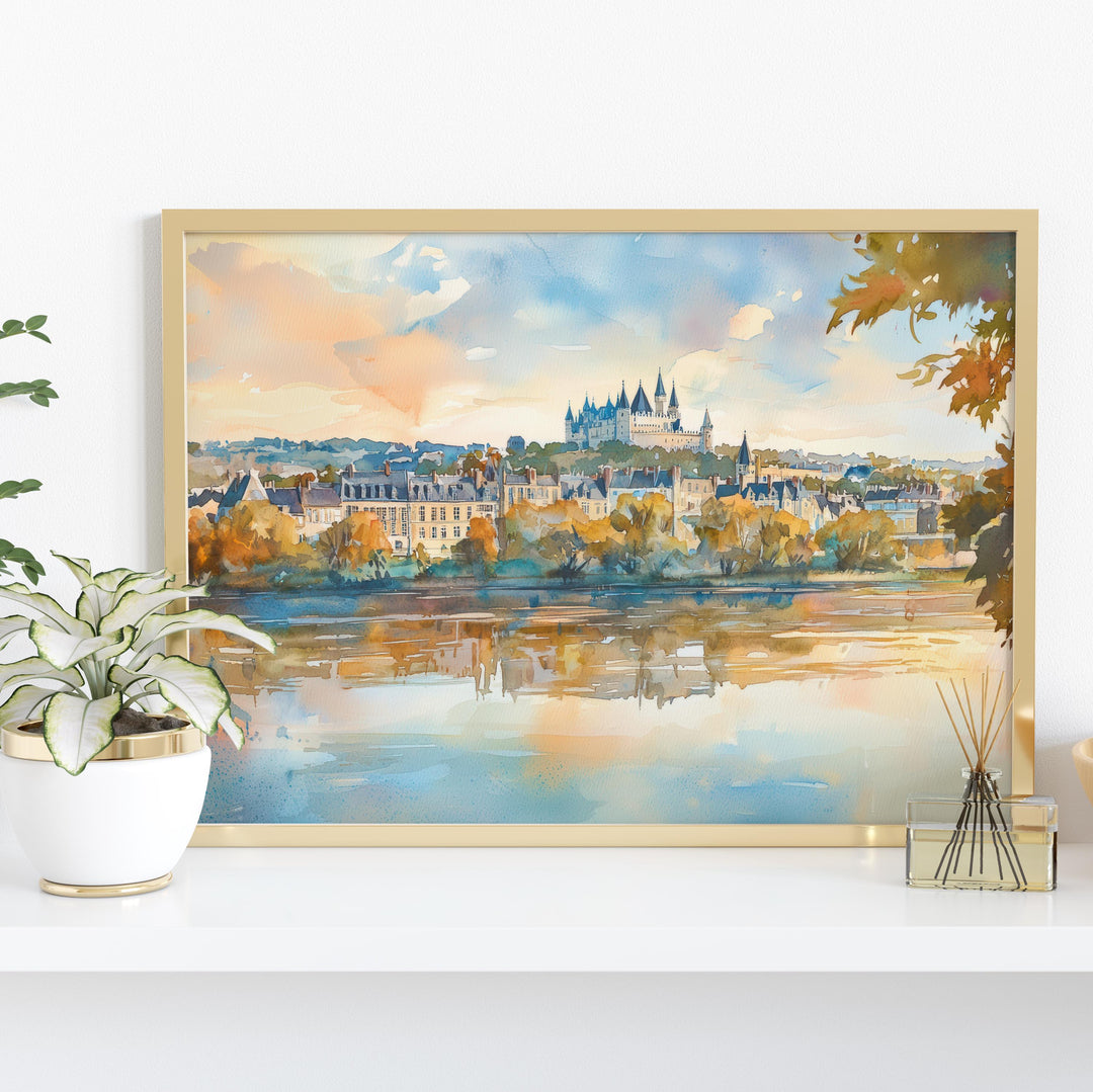 Angers watercolor poster Wall Art Angers Wall Hanging Home Décor Angers Gift Art Lovers France Wall Art