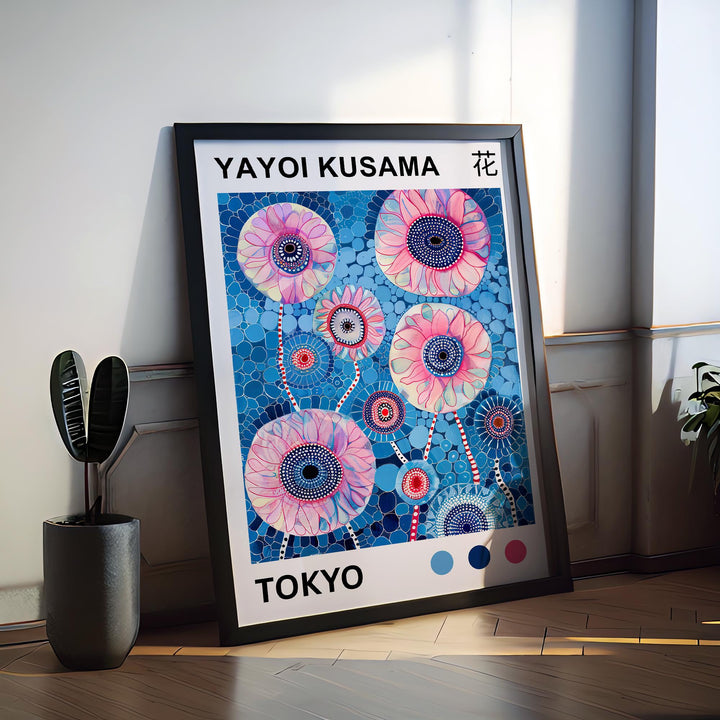 Yayoi Kusama Flower Petal Poster Modern Pop Art Print Japanese Abstract Floral Design Polka Dot Artwork for Contemporary Home Decor