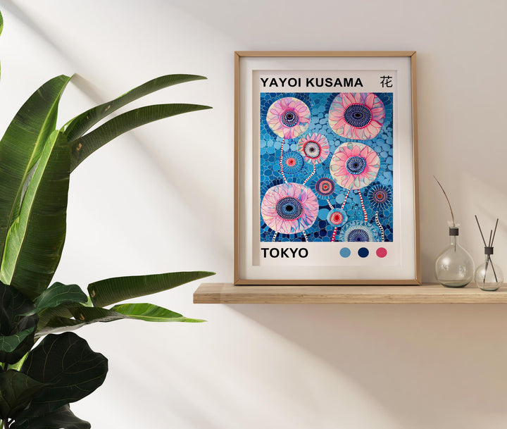 Yayoi Kusama Flower Petal Poster Modern Pop Art Print Japanese Abstract Floral Design Polka Dot Artwork for Contemporary Home Decor