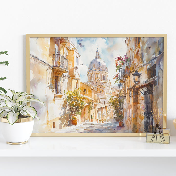 Alicante watercolor poster Wall Art Alicante Wall Hanging Home Décor Alicante Gift Art Lovers Spain Wall Art
