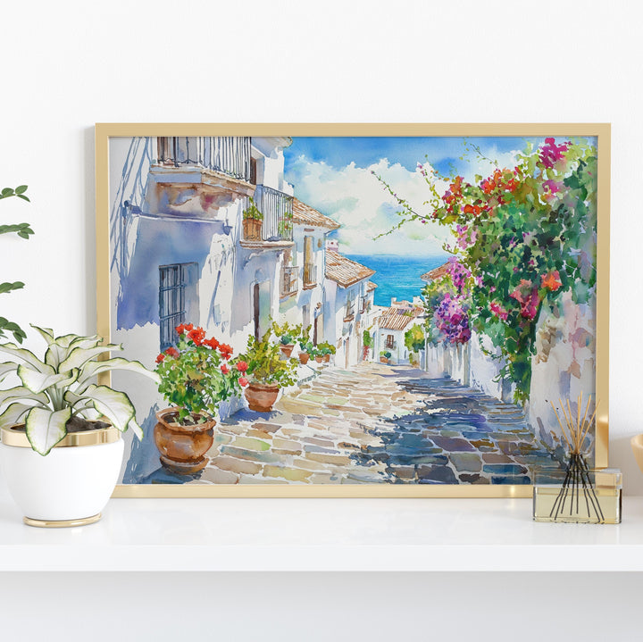 Estepona watercolor poster Wall Art Estepona Wall Hanging Home Décor Estepona Gift Art Lovers Spain Wall Art