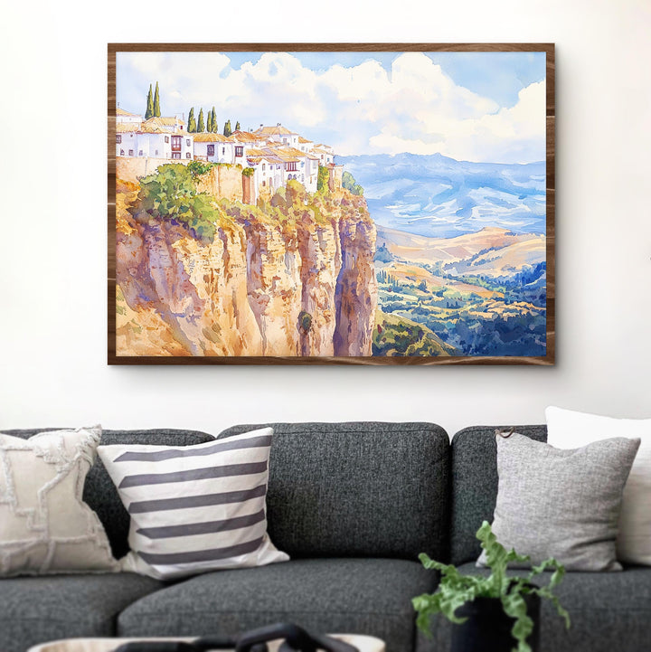 Ronda watercolor poster Wall Art Ronda Wall Hanging Home Décor Ronda Gift Art Lovers Spain Wall Art