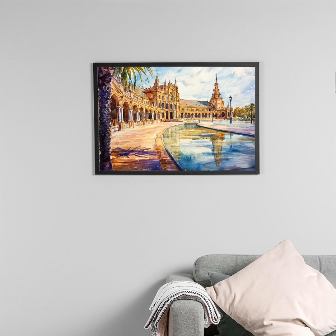 Seville watercolor poster Wall Art Seville Wall Hanging Home Décor Seville Gift Art Lovers Spain Wall Art
