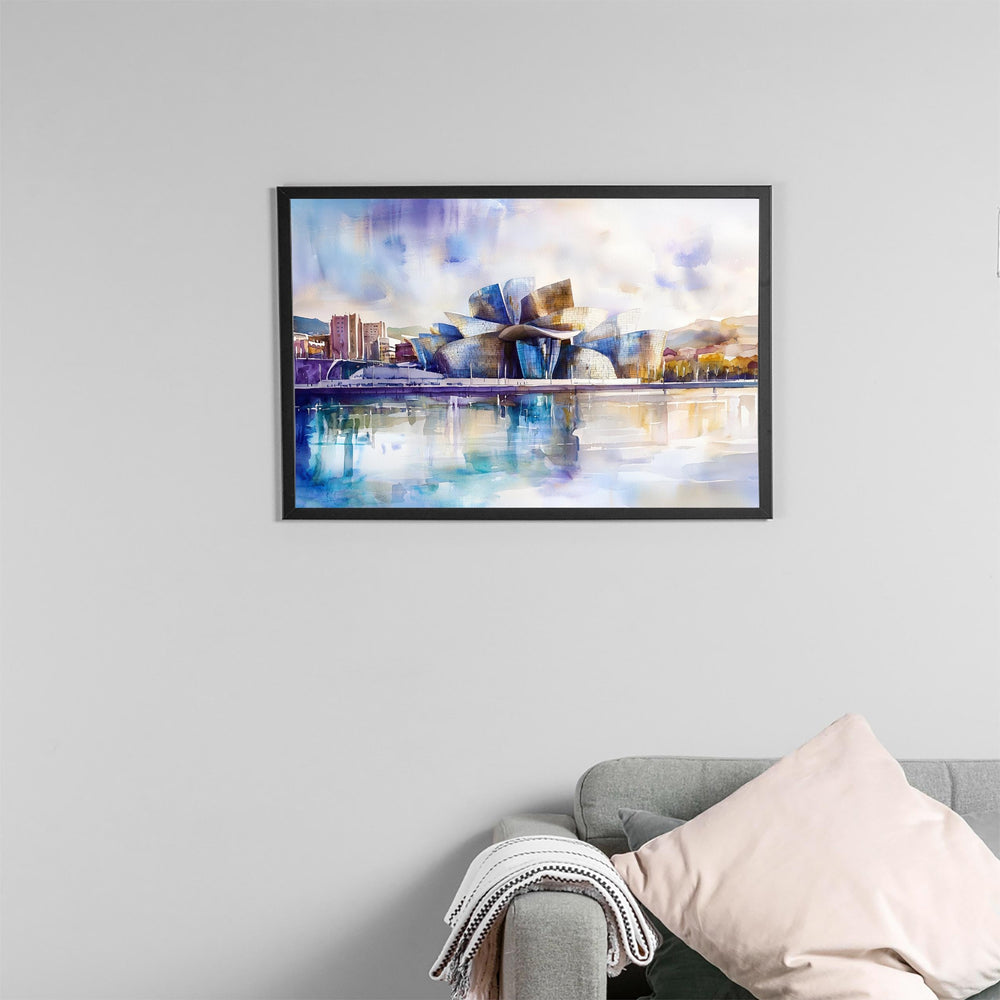 Bilbao watercolor poster Wall Art Bilbao Wall Hanging Home Décor Bilbao Gift Art Lovers Spain Wall Art
