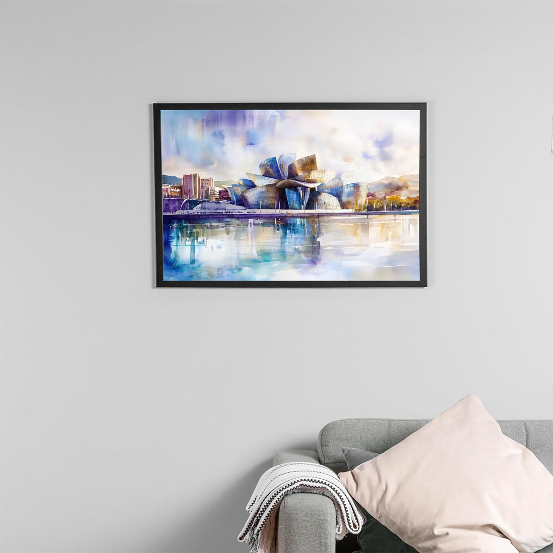 Bilbao watercolor poster Wall Art Bilbao Wall Hanging Home Décor Bilbao Gift Art Lovers Spain Wall Art