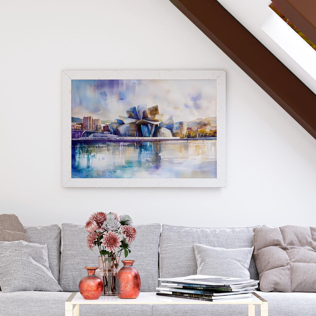 Bilbao watercolor poster Wall Art Bilbao Wall Hanging Home Décor Bilbao Gift Art Lovers Spain Wall Art