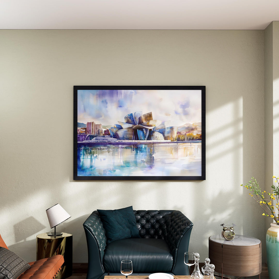 Bilbao watercolor poster Wall Art Bilbao Wall Hanging Home Décor Bilbao Gift Art Lovers Spain Wall Art