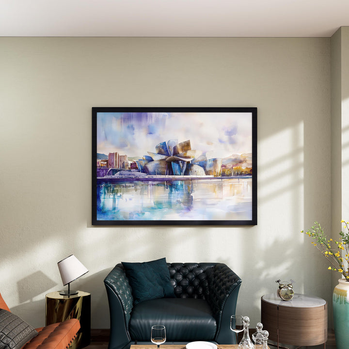 Bilbao watercolor poster Wall Art Bilbao Wall Hanging Home Décor Bilbao Gift Art Lovers Spain Wall Art