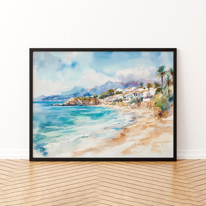 Costa Blanca watercolor poster Wall Art Costa Blanca Wall Hanging Home Décor Costa Blanca Gift Art Lovers Spain Wall Art