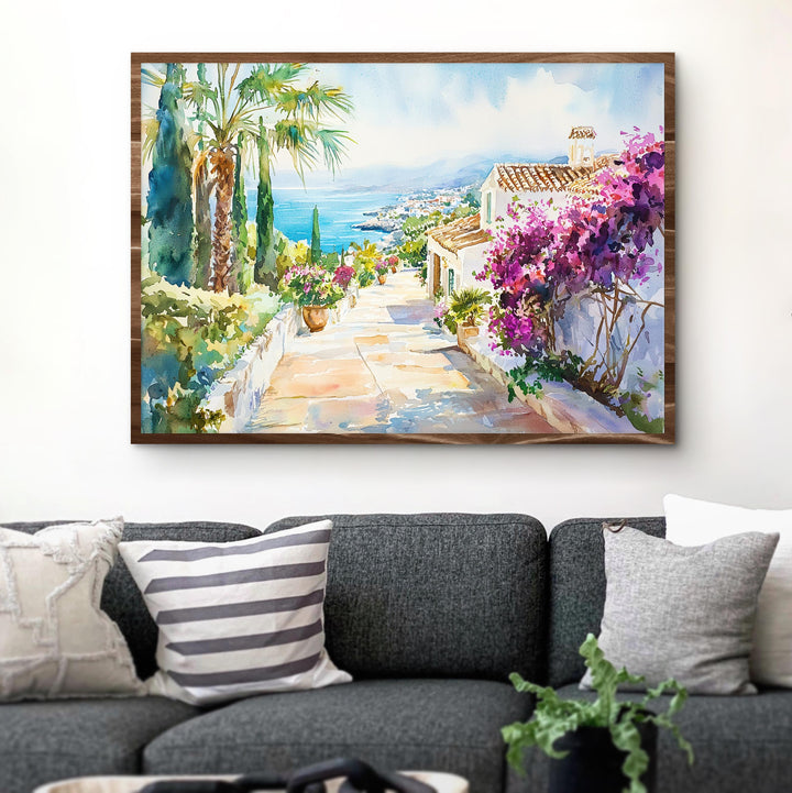 Costa del Sol watercolor poster Wall Art Costa del Sol Wall Hanging Home Décor Costa del Sol Gift Art Lovers Spain Wall Art