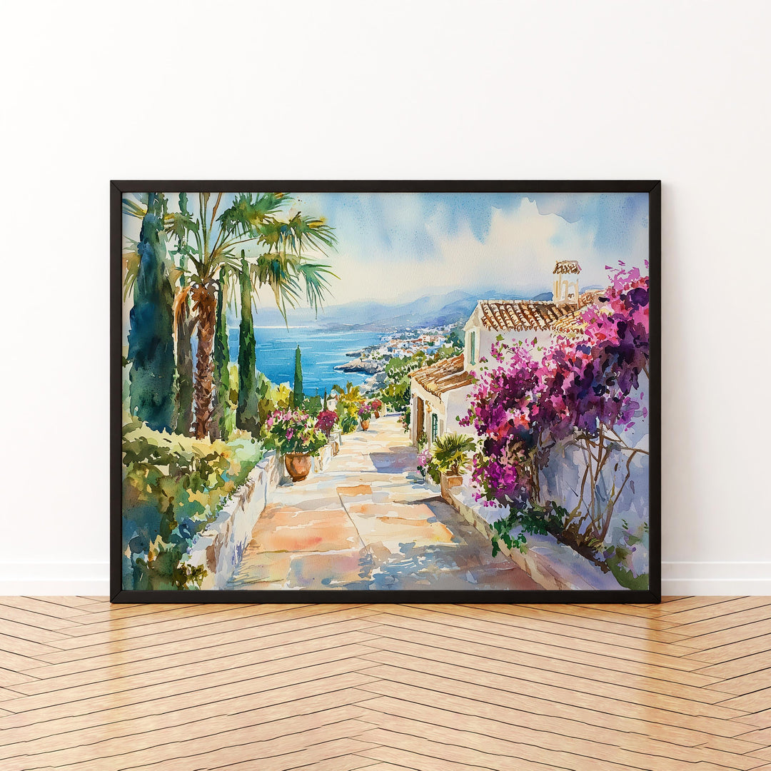 Costa del Sol watercolor poster Wall Art Costa del Sol Wall Hanging Home Décor Costa del Sol Gift Art Lovers Spain Wall Art