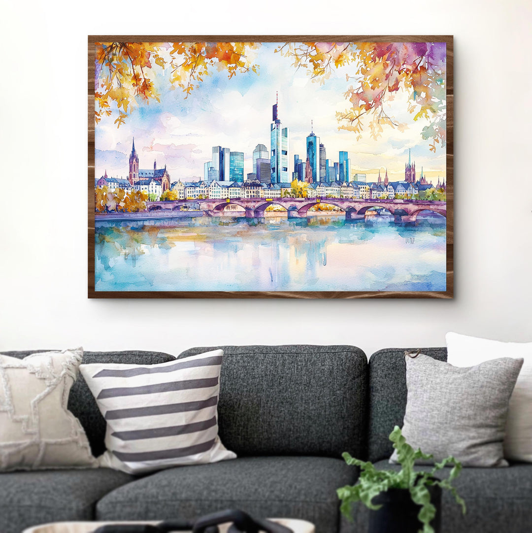 Frankfurt watercolor poster Wall Art Frankfurt Wall Hanging Home Décor Frankfurt Gift Art Lovers Germany Wall Art