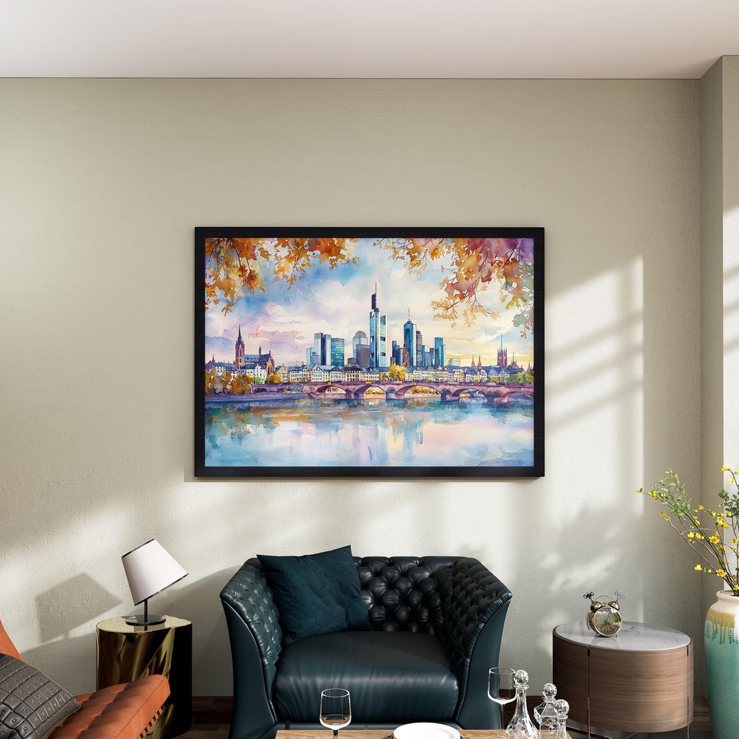 Frankfurt watercolor poster Wall Art Frankfurt Wall Hanging Home Décor Frankfurt Gift Art Lovers Germany Wall Art