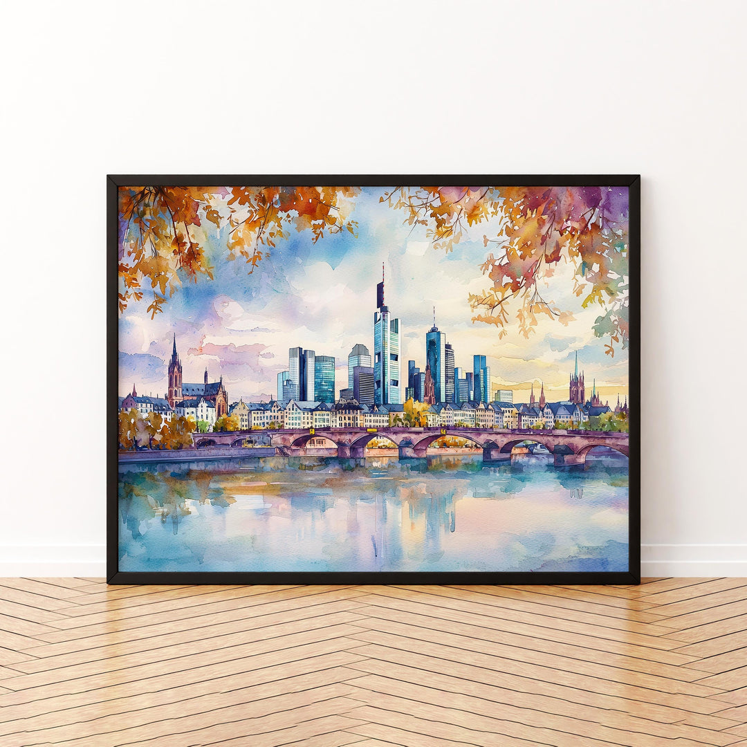 Frankfurt watercolor poster Wall Art Frankfurt Wall Hanging Home Décor Frankfurt Gift Art Lovers Germany Wall Art