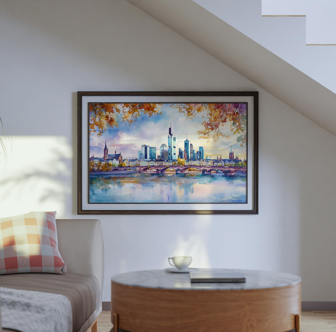 Frankfurt watercolor poster Wall Art Frankfurt Wall Hanging Home Décor Frankfurt Gift Art Lovers Germany Wall Art