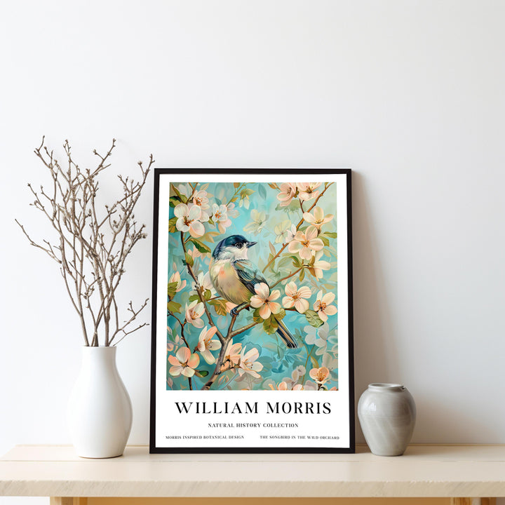 William Morris Bluebirds Poster Vintage Bird Wall Art Classic Nature Print Elegant Woodland Decor Timeless Garden Artwork for Home