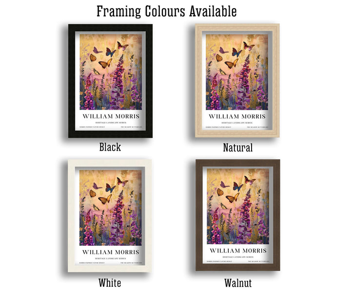 William Morris Meadow Butterflies Poster Vintage Botanical Wall Art Classic Nature Print Elegant Floral Decor Timeless Artwork for Home