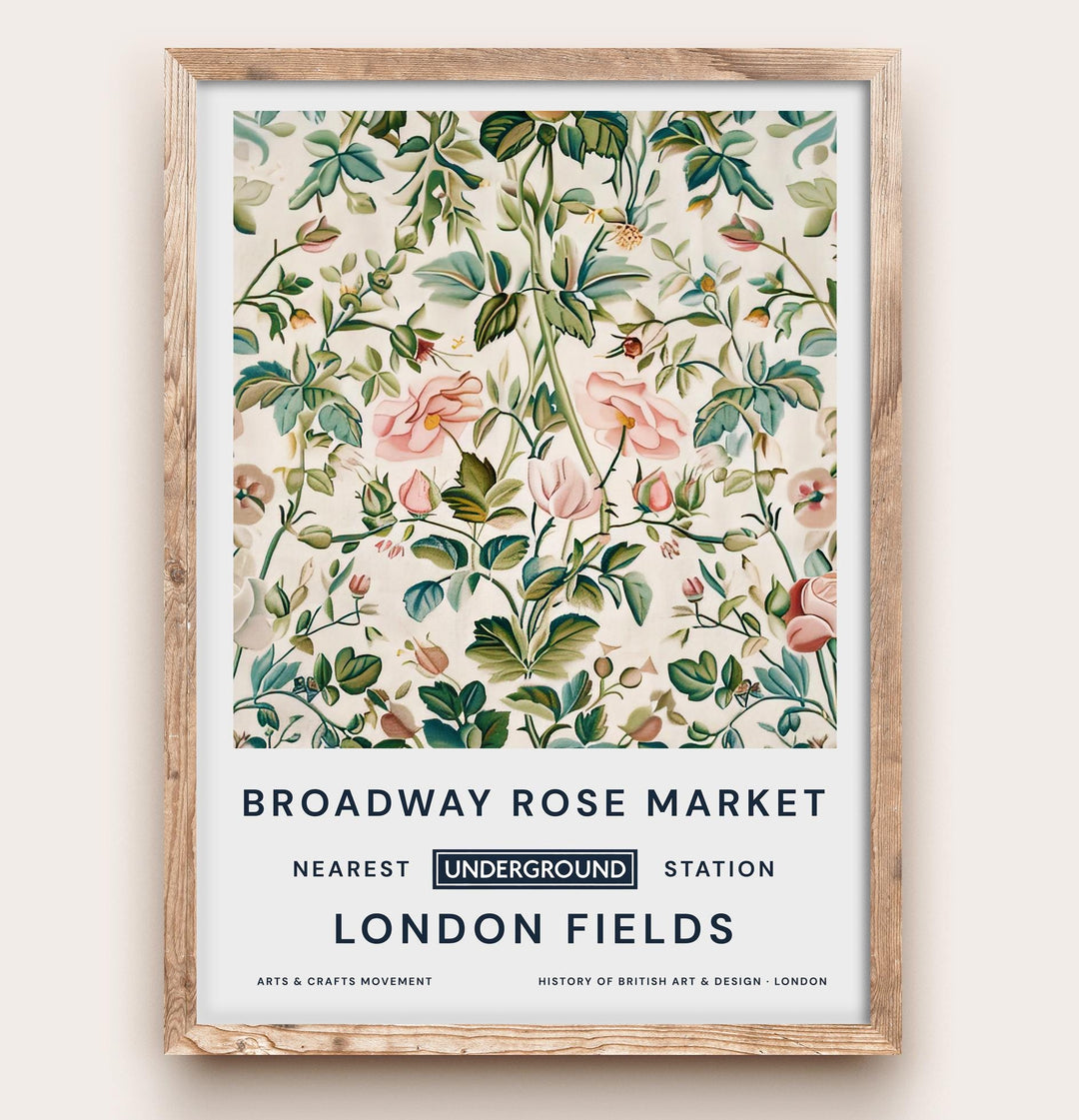 William Morris Broadway Rose Market Poster Vintage Floral Wall Art Classic Botanical Print Elegant Nature Decor Timeless Artwork for Home