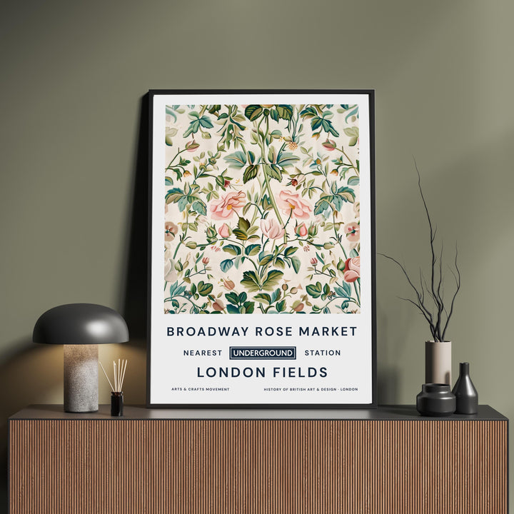 William Morris Broadway Rose Market Poster Vintage Floral Wall Art Classic Botanical Print Elegant Nature Decor Timeless Artwork for Home