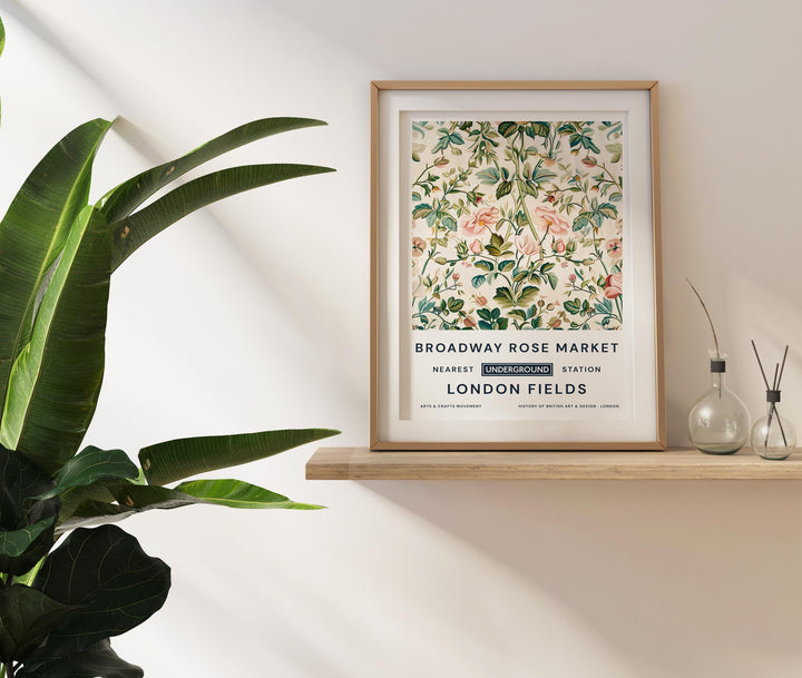 William Morris Broadway Rose Market Poster Vintage Floral Wall Art Classic Botanical Print Elegant Nature Decor Timeless Artwork for Home