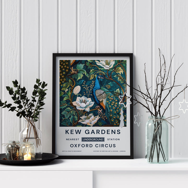 William Morris Kew Gardens Poster Vintage Botanical Wall Art Classic Floral Print Elegant Nature Decor Timeless Artwork for Home