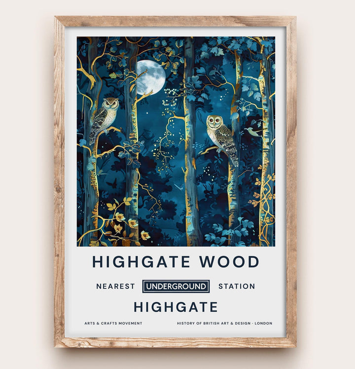 William Morris Highgate Wood Poster Vintage Woodland Wall Art Classic Nature Print Rustic Forest Decor Timeless Heritage Artwork for Home
