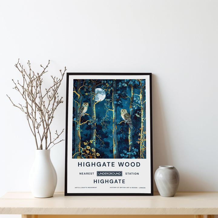 William Morris Highgate Wood Poster Vintage Woodland Wall Art Classic Nature Print Rustic Forest Decor Timeless Heritage Artwork for Home