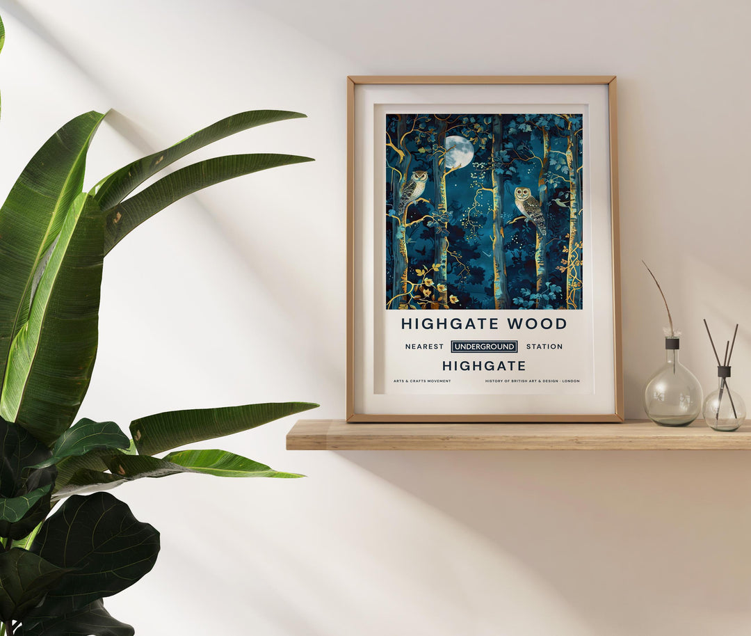 William Morris Highgate Wood Poster Vintage Woodland Wall Art Classic Nature Print Rustic Forest Decor Timeless Heritage Artwork for Home