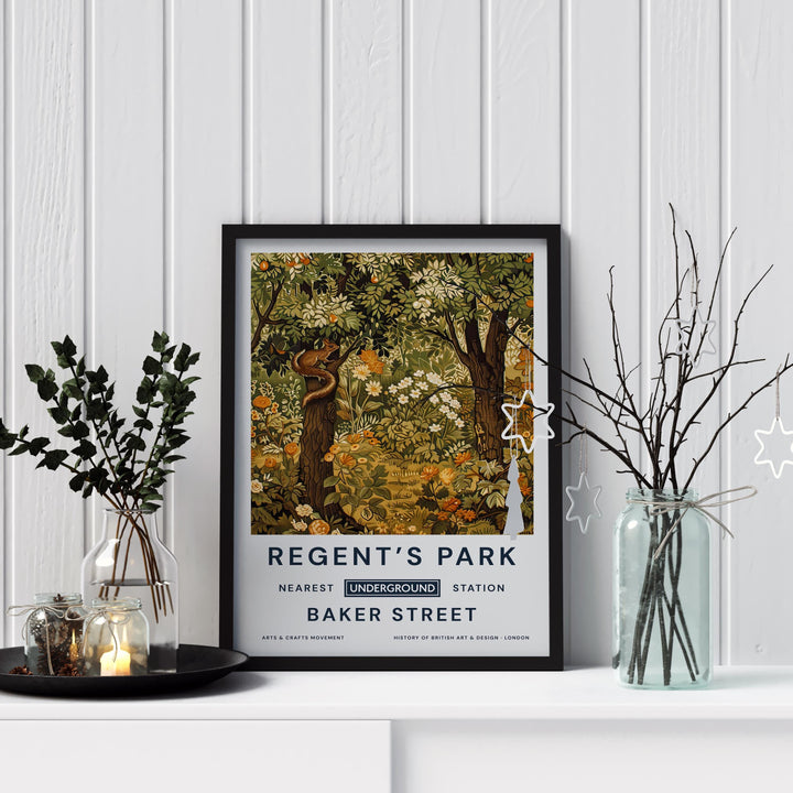 William Morris Regent’s Park Poster Vintage Botanical Wall Art Classic Floral Print Elegant Garden Decor Timeless Artwork for Home