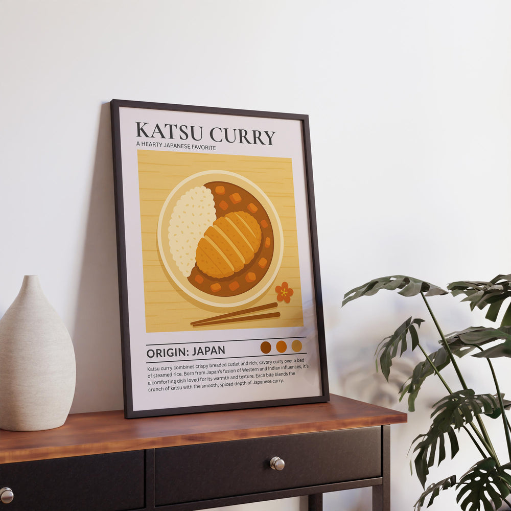 Katsu Curry Kitchen Print Japanese Food Poster Vintage Culinary Art Kitchen Wall Art Asian Cuisine Decor Dining Room Chef Artwork