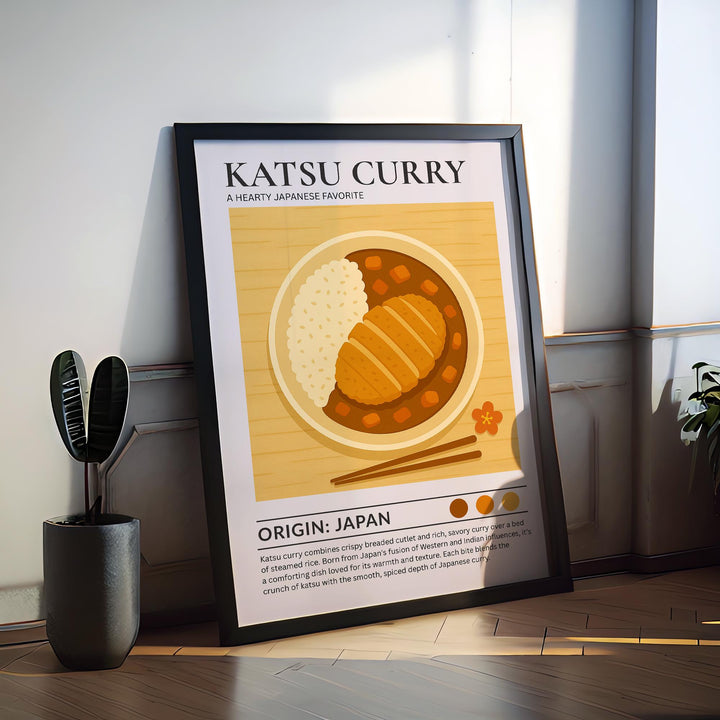 Katsu Curry Kitchen Print Japanese Food Poster Vintage Culinary Art Kitchen Wall Art Asian Cuisine Decor Dining Room Chef Artwork