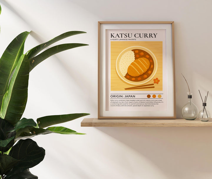Katsu Curry Kitchen Print Japanese Food Poster Vintage Culinary Art Kitchen Wall Art Asian Cuisine Decor Dining Room Chef Artwork