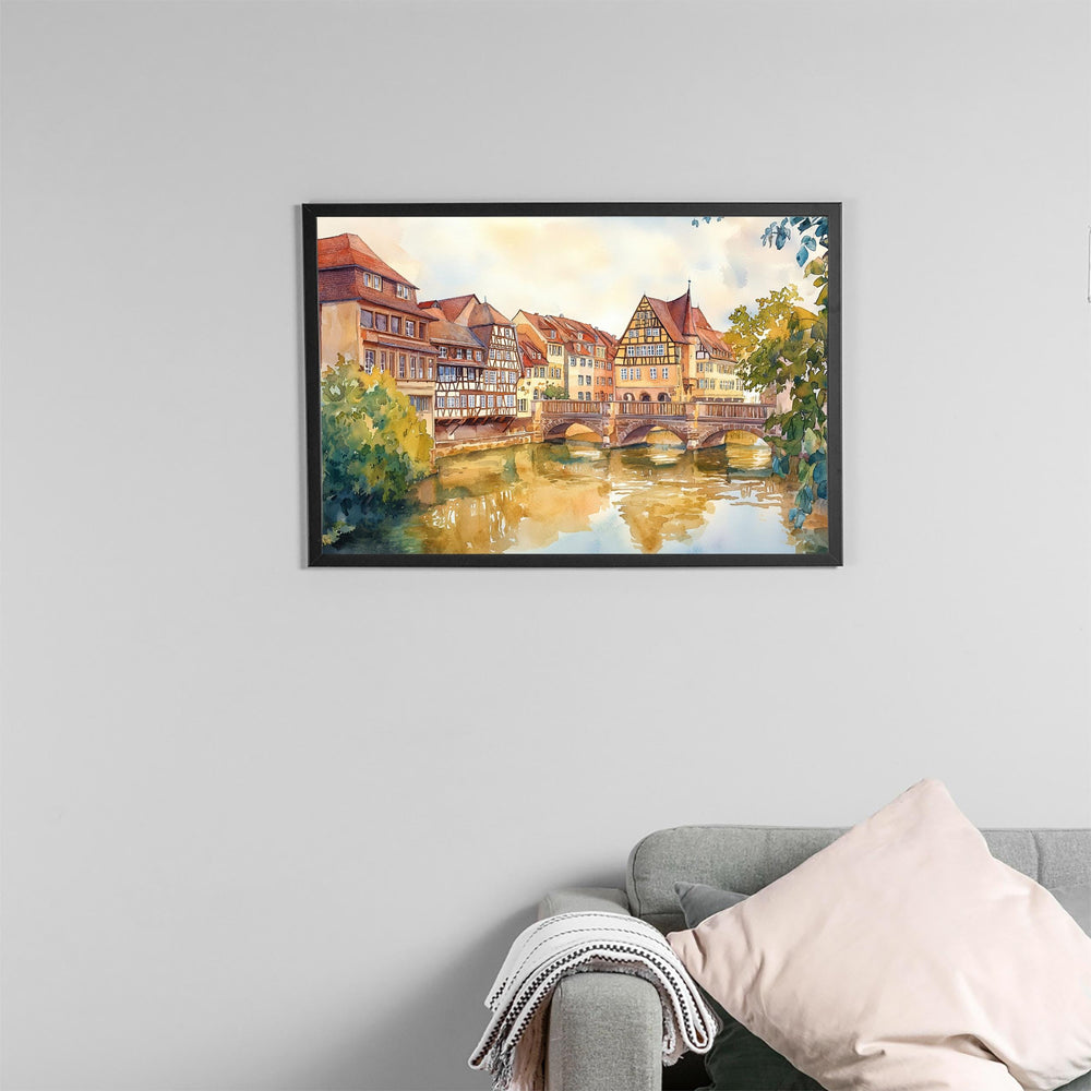 Nuremberg watercolor poster Wall Art Nuremberg Wall Hanging Home Décor Nuremberg Gift Art Lovers Germany Wall Art
