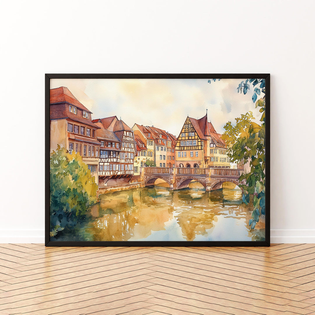Nuremberg watercolor poster Wall Art Nuremberg Wall Hanging Home Décor Nuremberg Gift Art Lovers Germany Wall Art