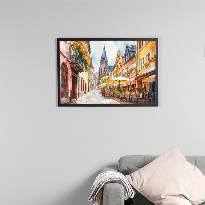 Mainz watercolor poster Wall Art Mainz Wall Hanging Home Décor Mainz Gift Art Lovers Germany Wall Art