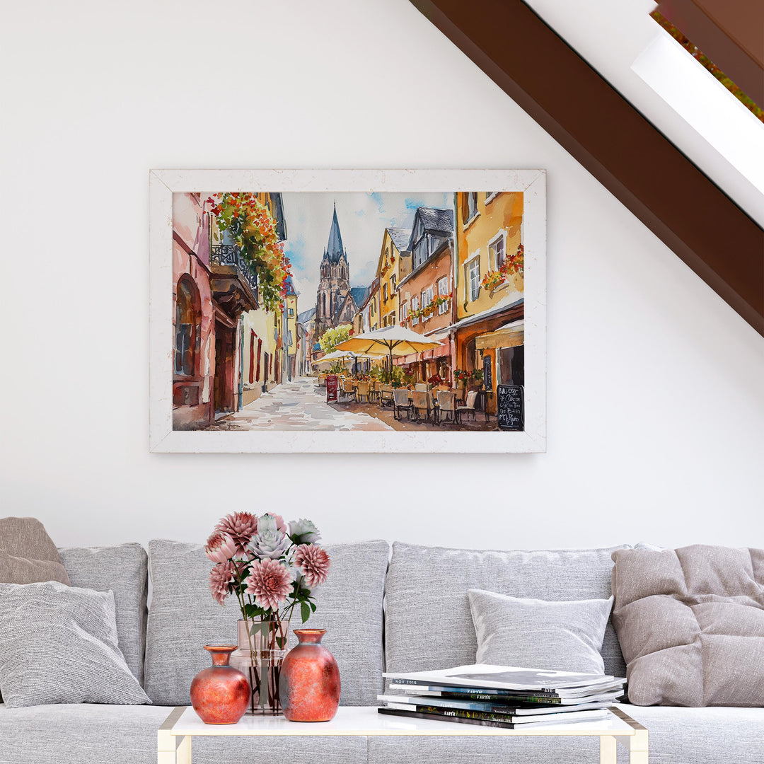 Mainz watercolor poster Wall Art Mainz Wall Hanging Home Décor Mainz Gift Art Lovers Germany Wall Art