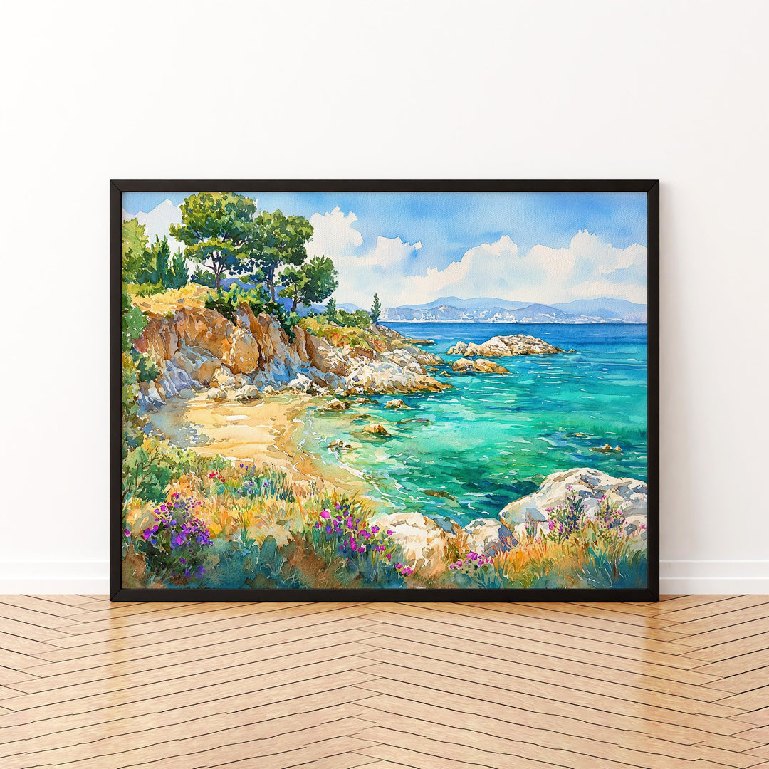 Halkidiki watercolor poster Wall Art Halkidiki Wall Hanging Home Décor Halkidiki Gift Art Lovers Greece Wall Art
