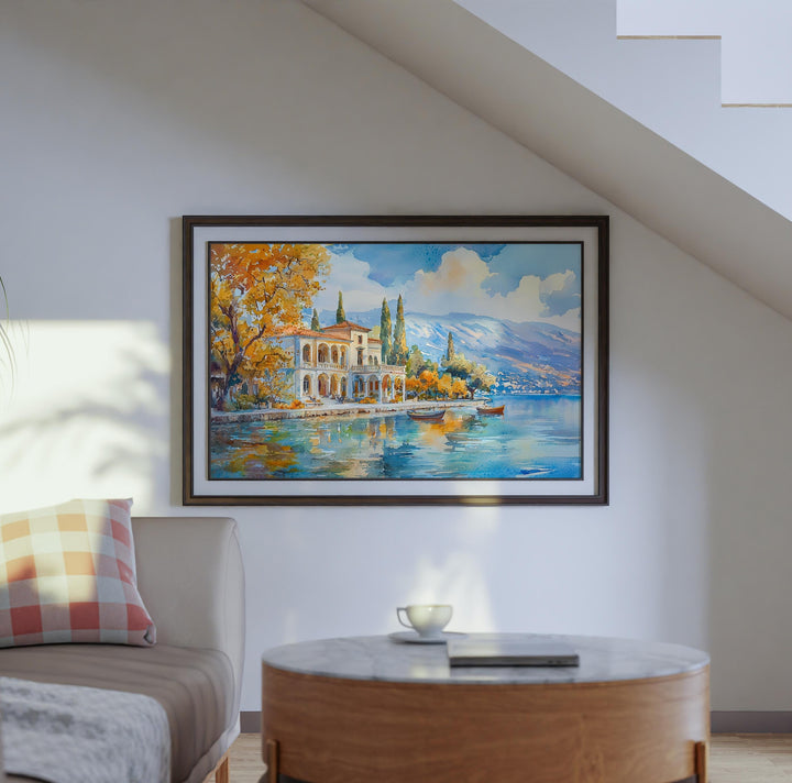 Ioannina watercolor poster Wall Art Ioannina Wall Hanging Home Décor Ioannina Gift Art Lovers Greece Wall Art