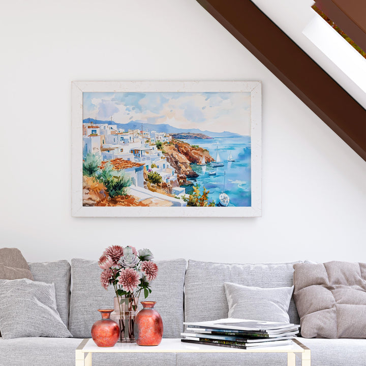 Milos watercolor poster Wall Art Milos Wall Hanging Home Décor Milos Gift Art Lovers Greece Wall Art
