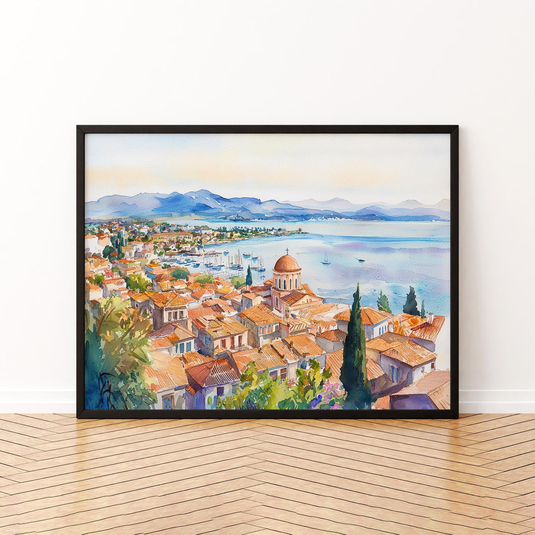 Nafplio watercolor poster Wall Art Nafplio Wall Hanging Home Décor Nafplio Gift Art Lovers Greece Wall Art