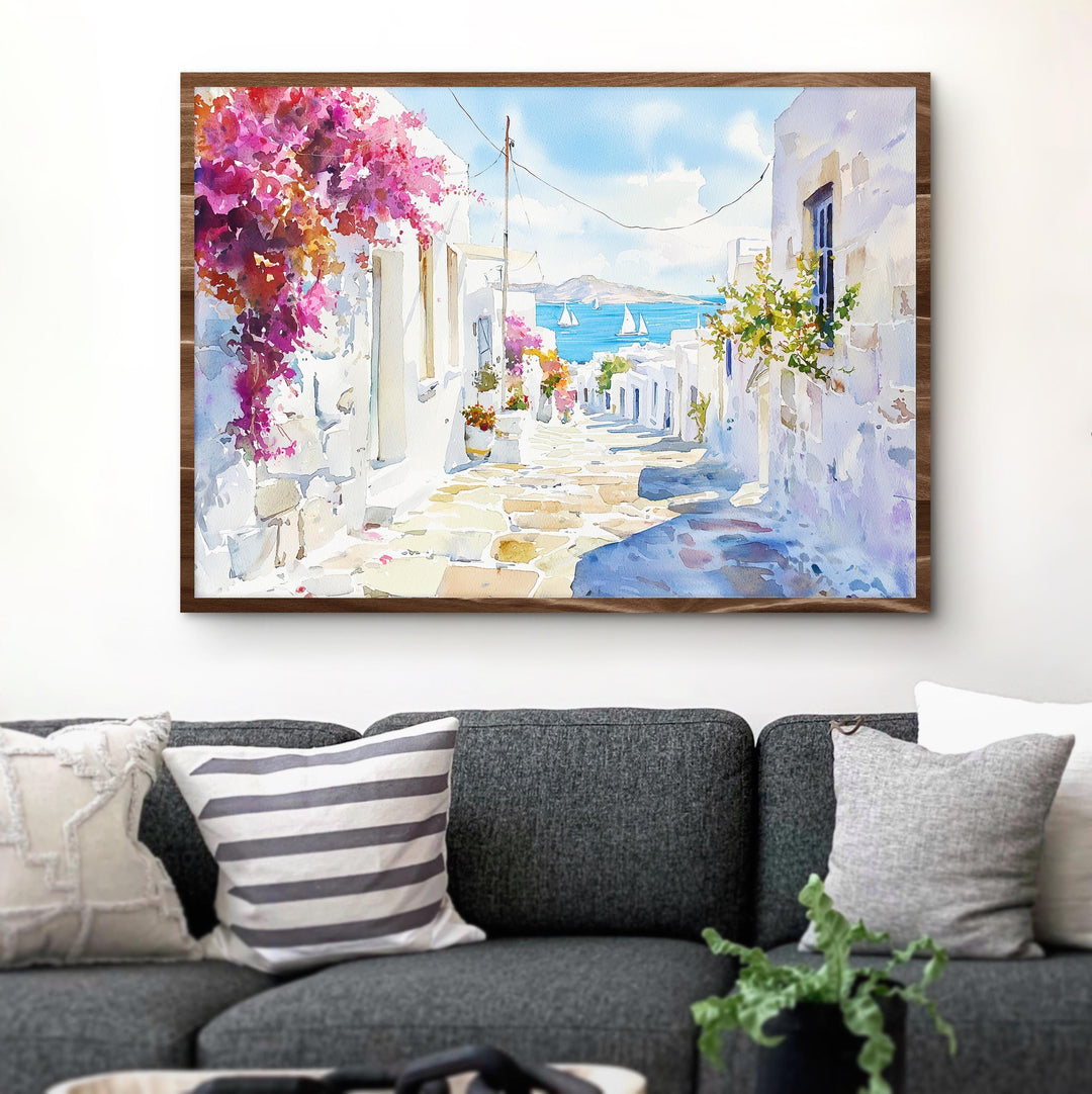 Paros watercolor poster Wall Art Paros Wall Hanging Home Décor Paros Gift Art Lovers Greece Wall Art