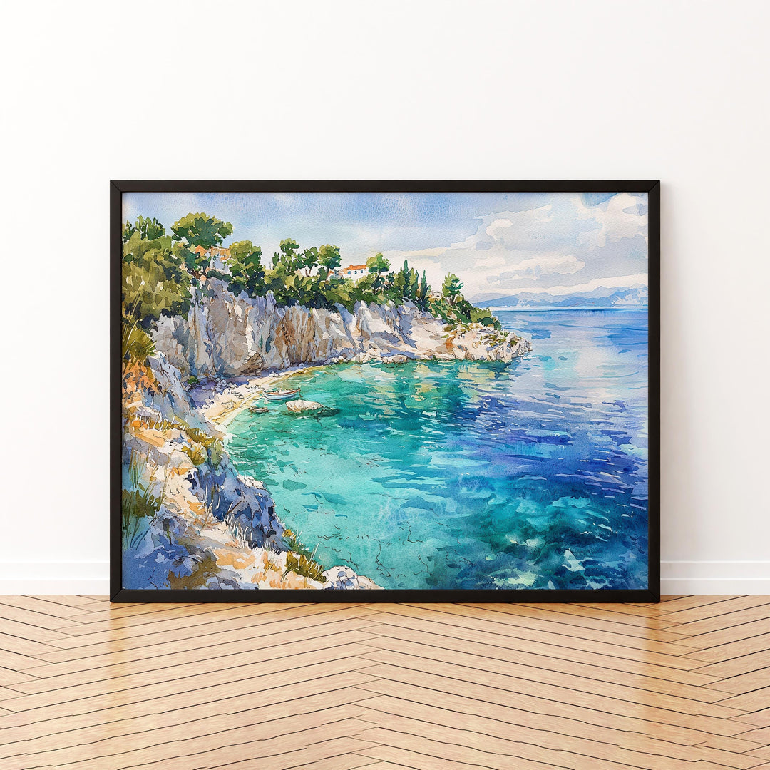 Paxos watercolor poster Wall Art Paxos Wall Hanging Home Décor Paxos Gift Art Lovers Greece Wall Art