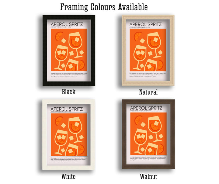 Aperol Spritz Art Deco Cocktail Print Elegant Drink Poster Bar Wall Art Cocktail Lover Gift Summer Decor Classic Beverage Artwork