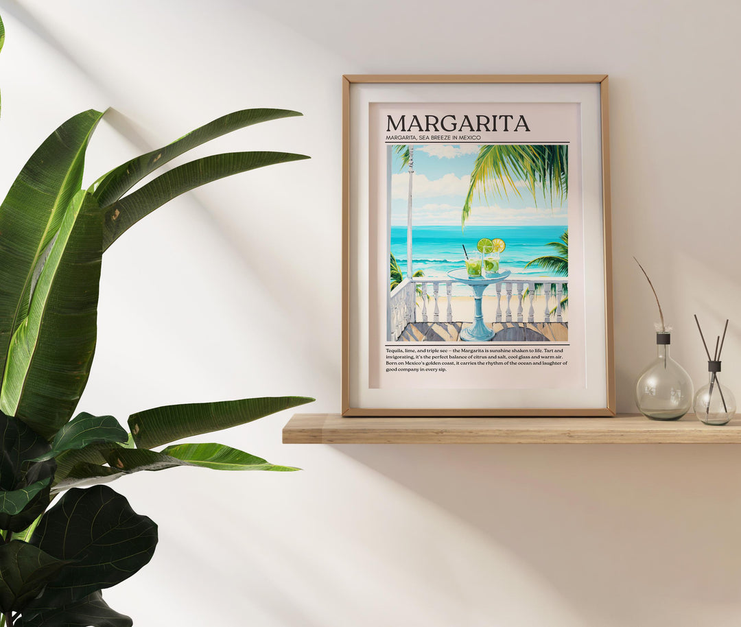 Margarita Art Deco Cocktail Print Elegant Drink Poster Bar Wall Art Cocktail Lover Gift Tequila Decor Classic Beverage Artwork