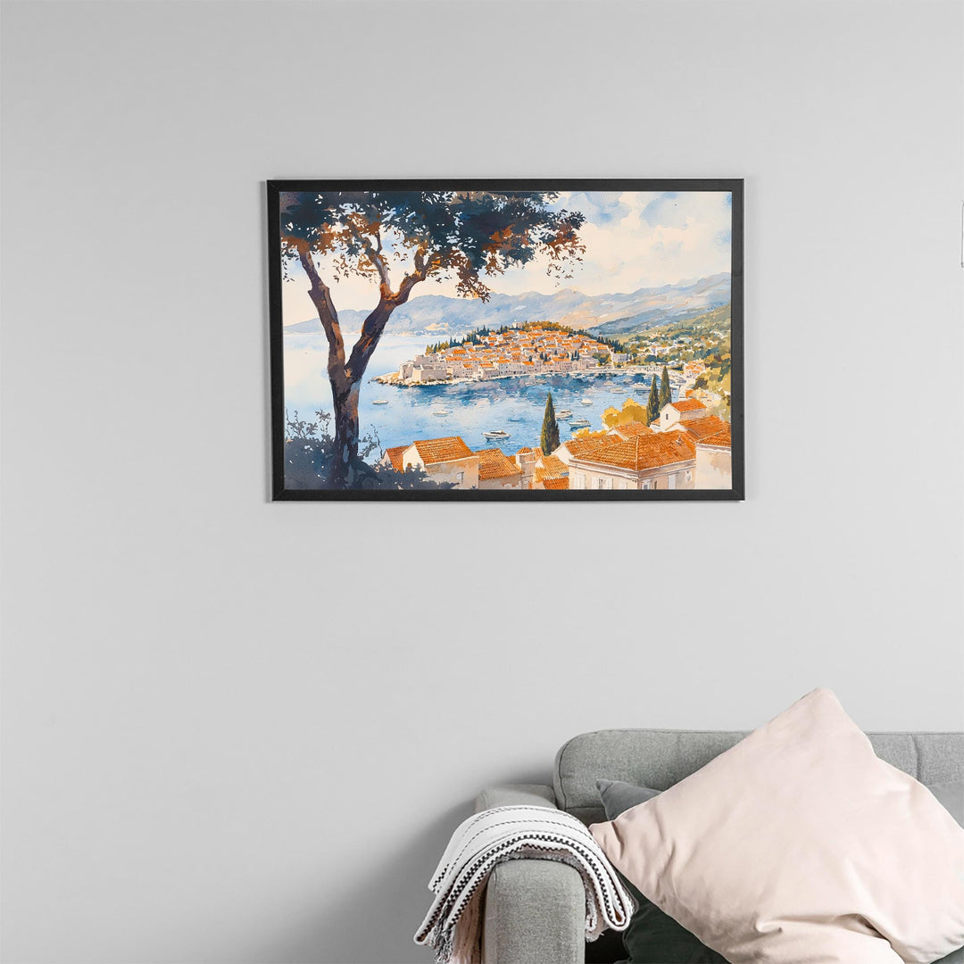 Cavtat watercolor poster Wall Art Cavtat Wall Hanging Home Décor Cavtat Gift Art Lovers Croatia Wall Art